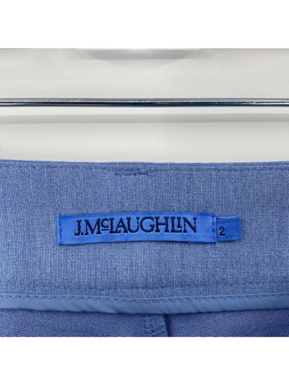 J McLaughlin Womens Size 2 Blue Brock Straight Leg Pant Rayon Nylon Career - Picture 3 of 13